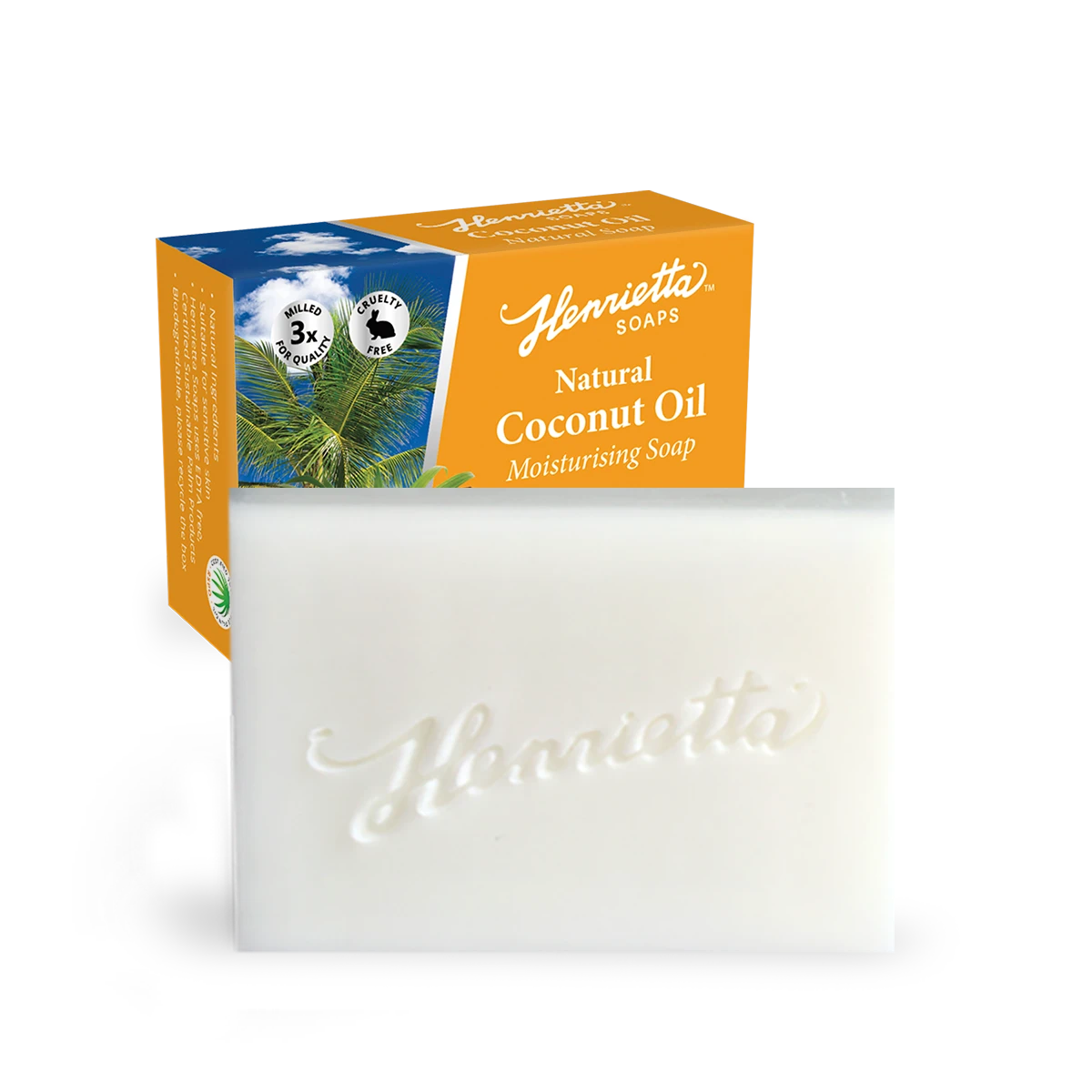 Henrietta Coconut Oil Moisturising Soap, 100g