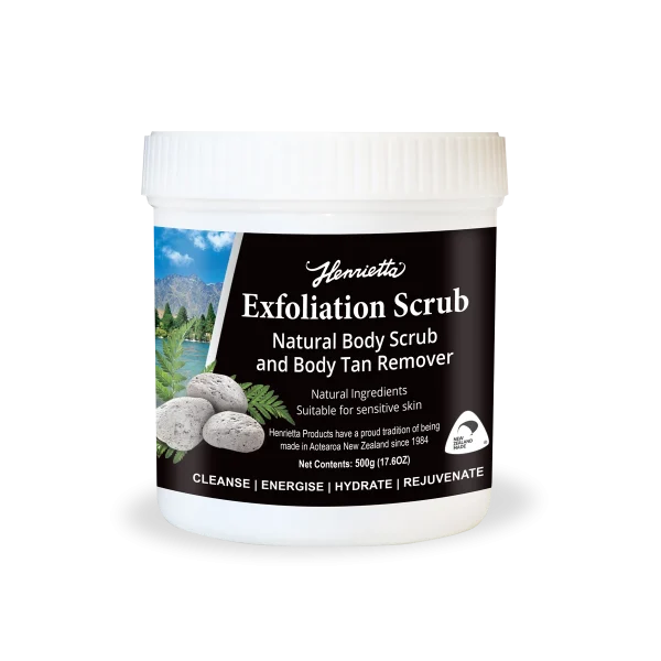 Henrietta Exfoliation & Tan Remover Body Scrub, 500g, tub