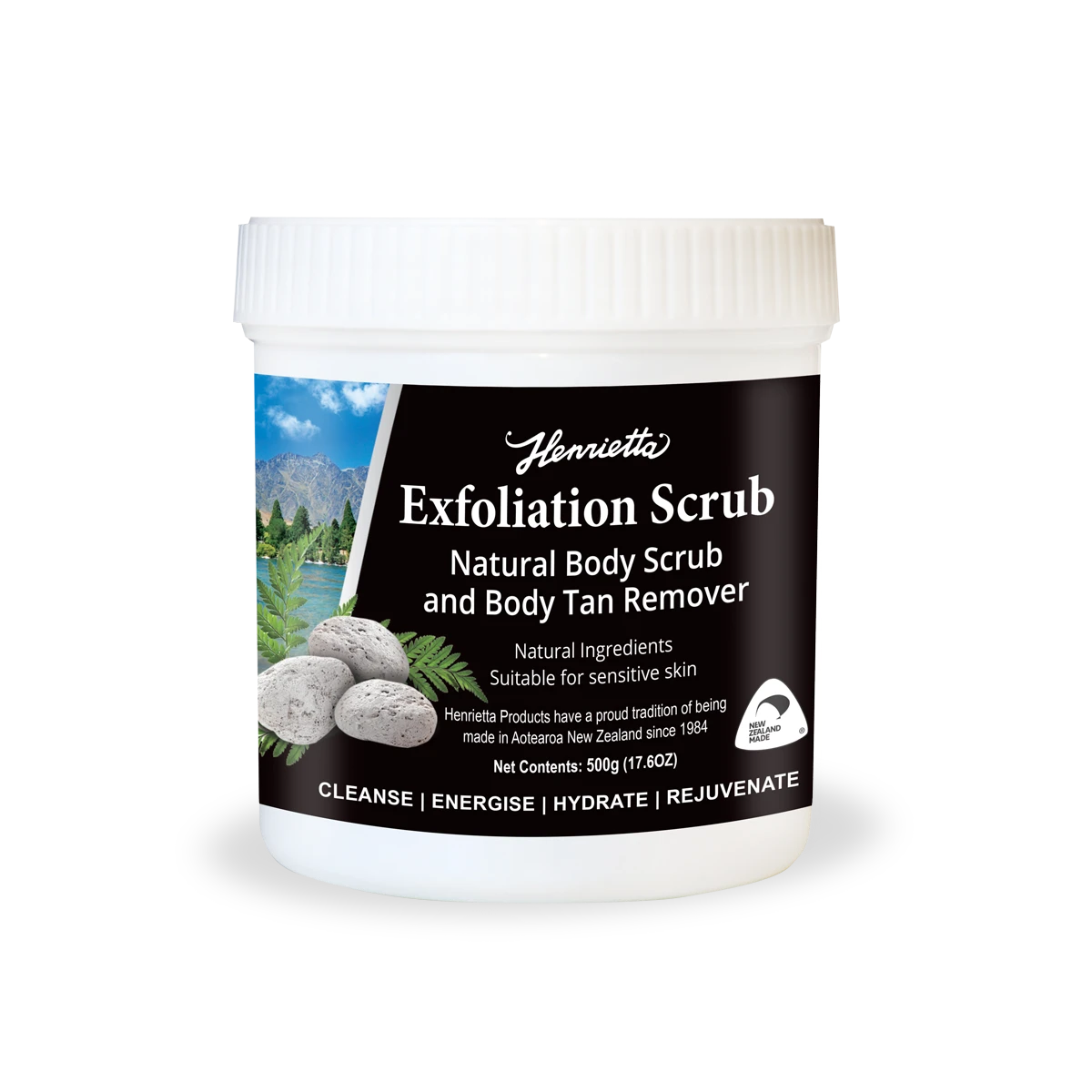 Henrietta Exfoliation & Tan Remover Body Scrub, 500g, tub