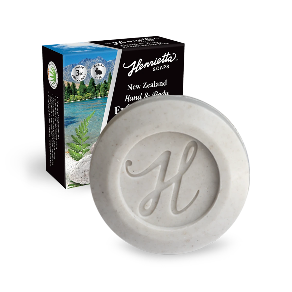 Henrietta NZ Hand & Body Exfoliation Soap, 100g