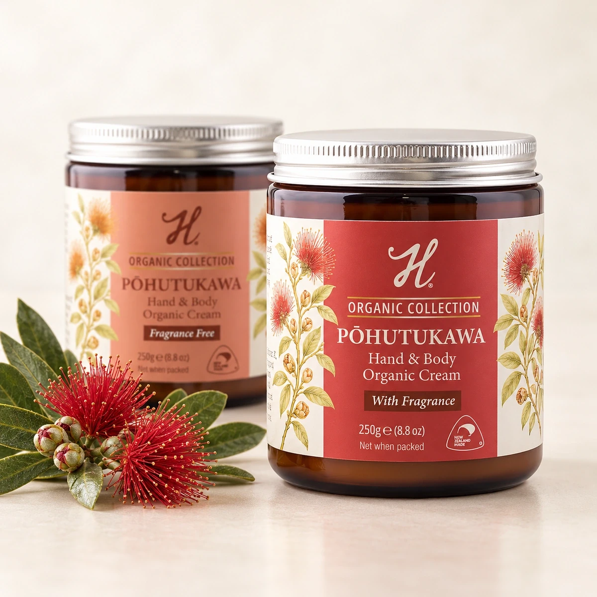 H-Organic Brand Pohutukawa Hand & Body Cream Range