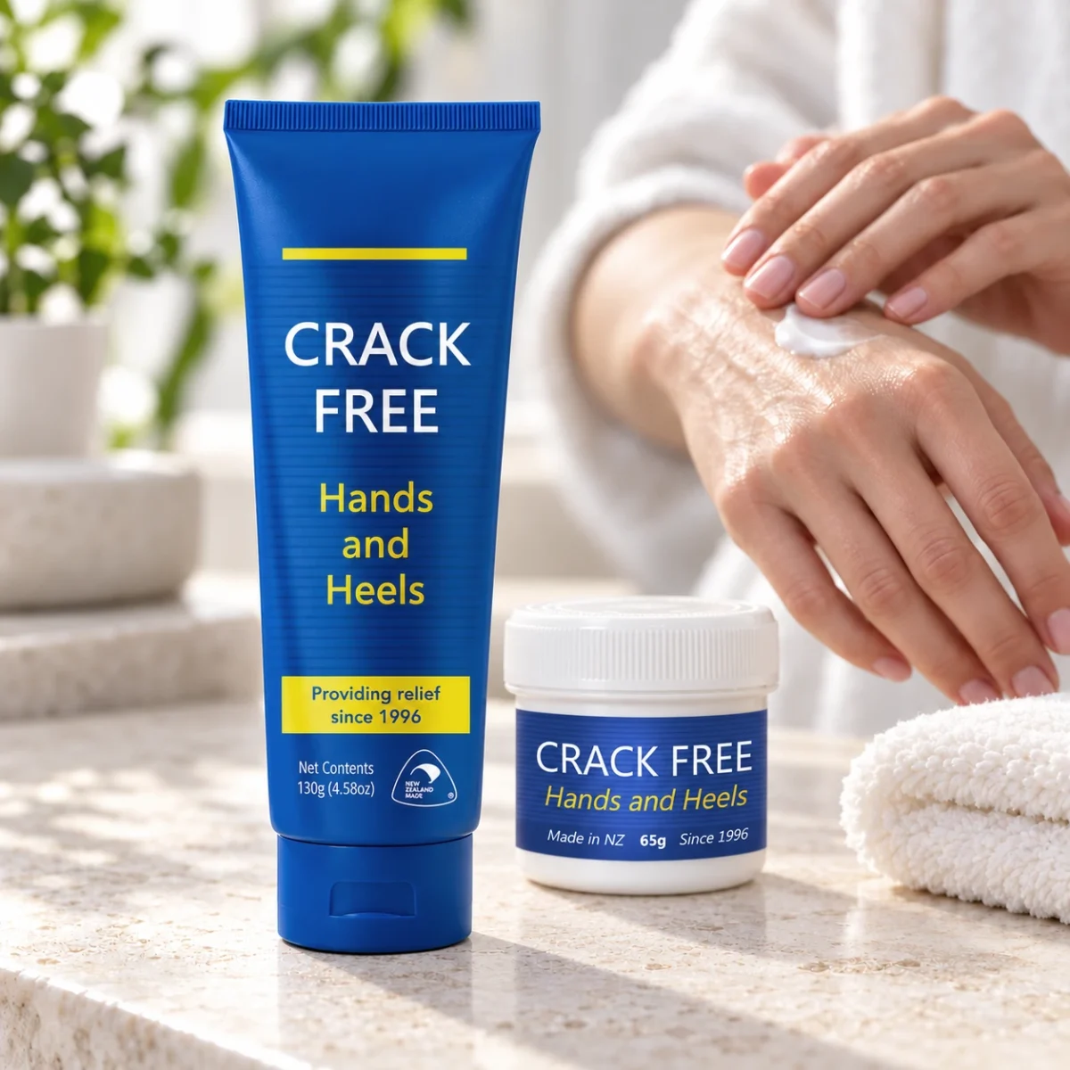Crack Free Hands & Heels, tube and 65g tub