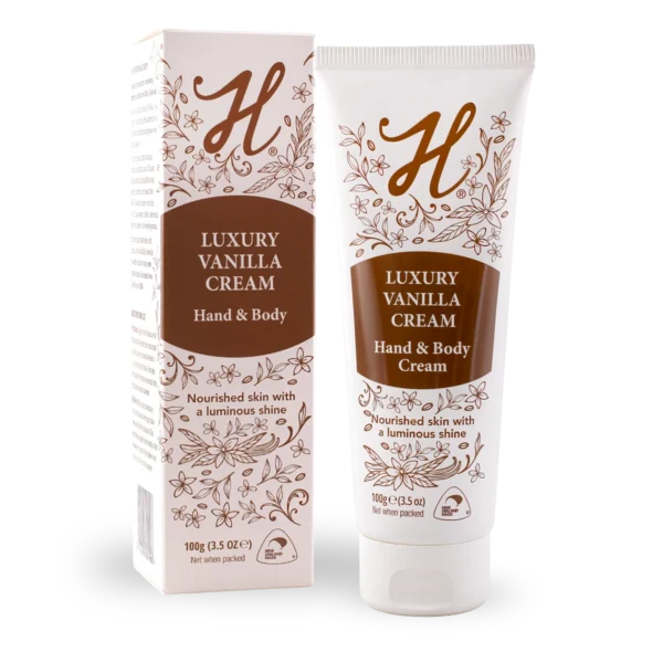 H-Brand Luxury Vanilla Hand & Body Cream 100g, Boxed