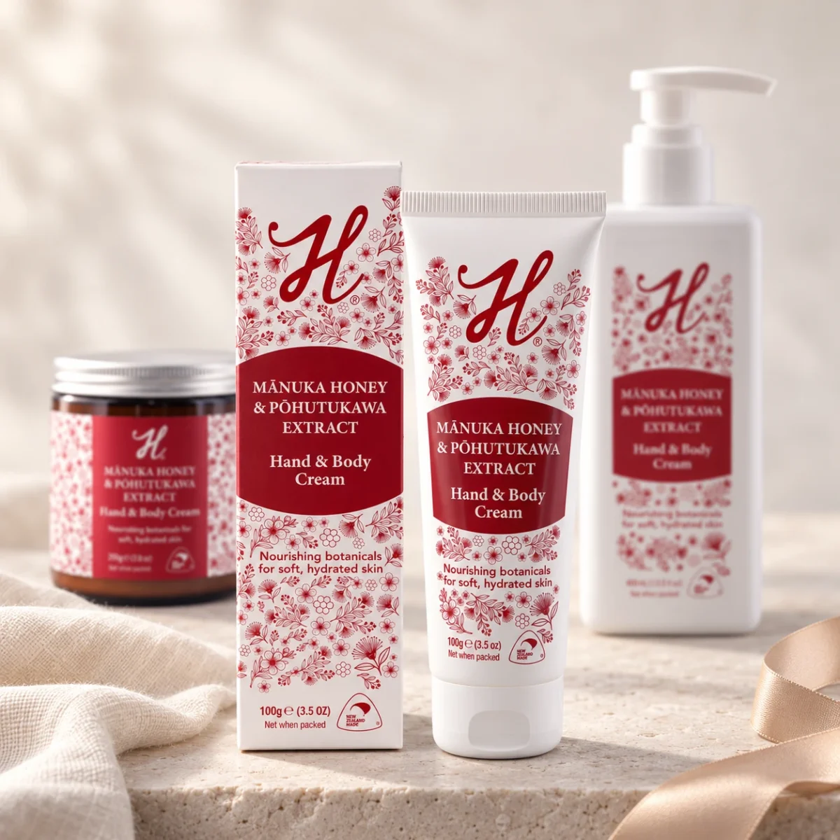 H-Brand Manuka Honey Pohutukawa Hand & Body Creams