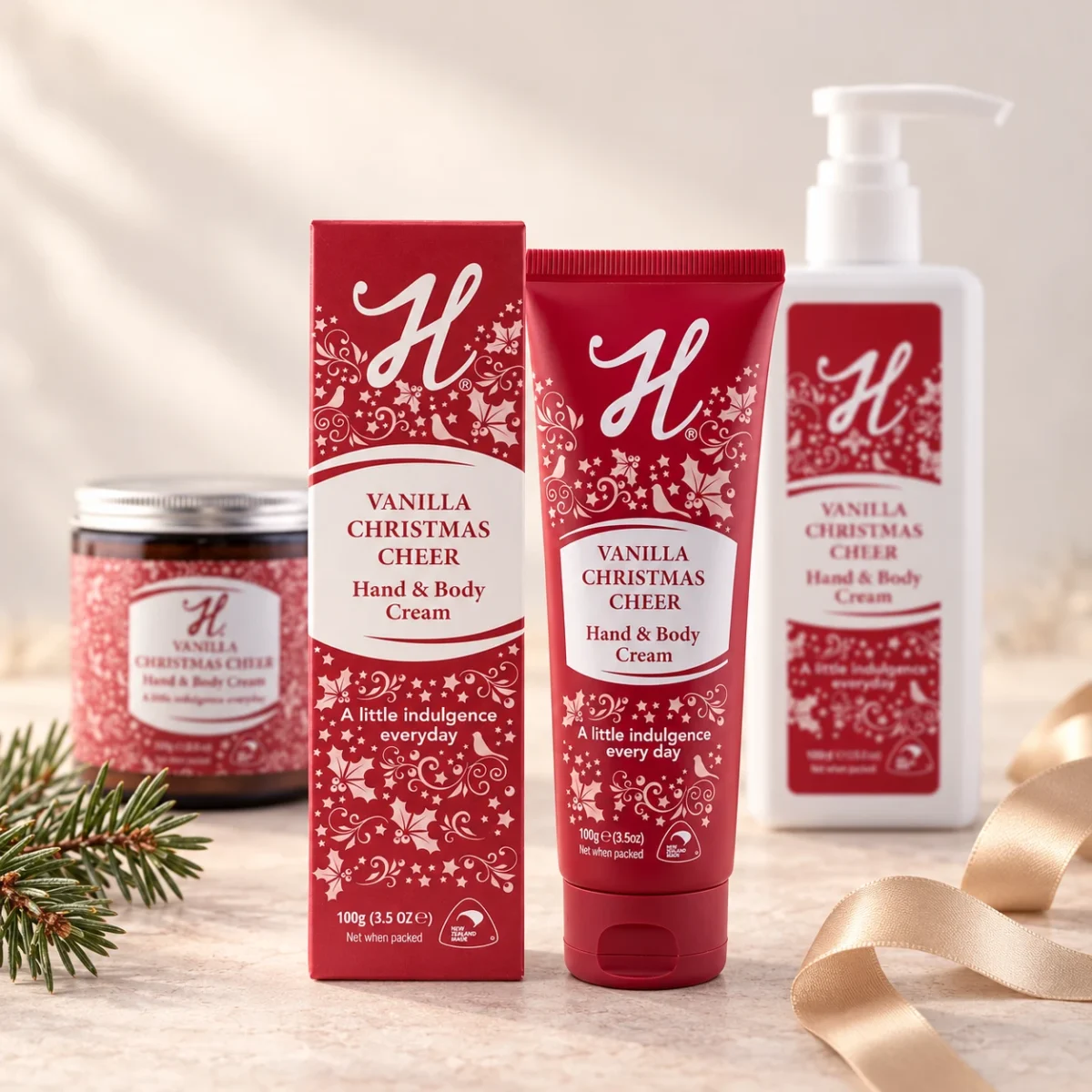 H-Brand Vanilla Christmas Cheer Hand & Body Cream, Set