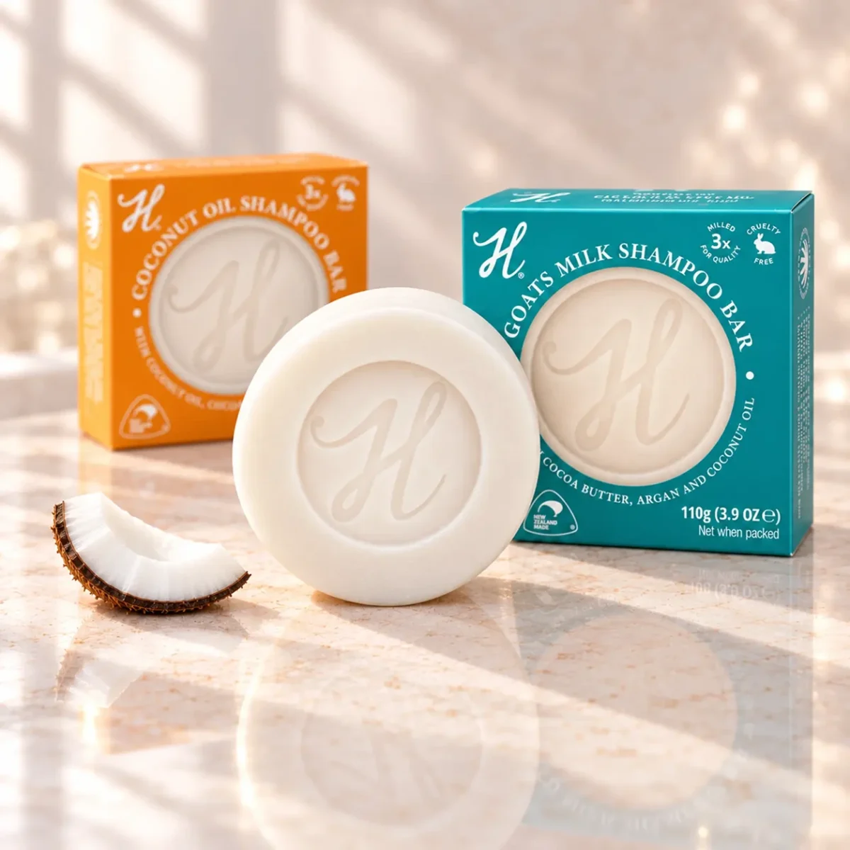 H-Brand Solid Shampoo Bars. hero