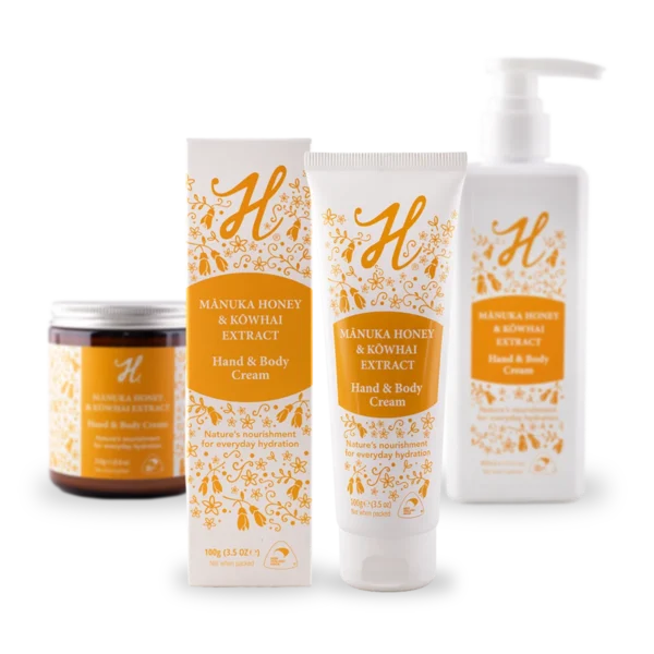 H-Brand Mānuka Honey & Kōwhai Extract Hand & Body Creams
